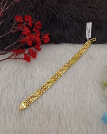 Men’s Bracelet in 24K Gold Finish – Elegant & Light