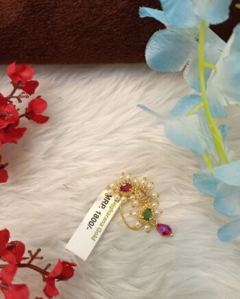 Premium 24 Carat Gold Plated Nath | Traditional Look Ready