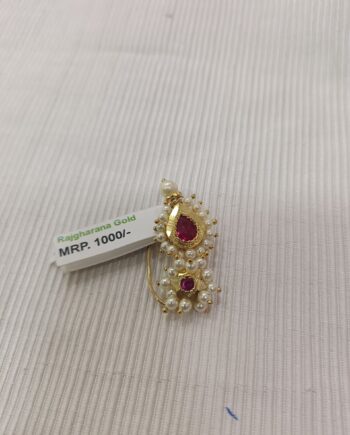 Buy 24 Carat Gold Plated Nath | 1 Gram Ethnic Jewelry
