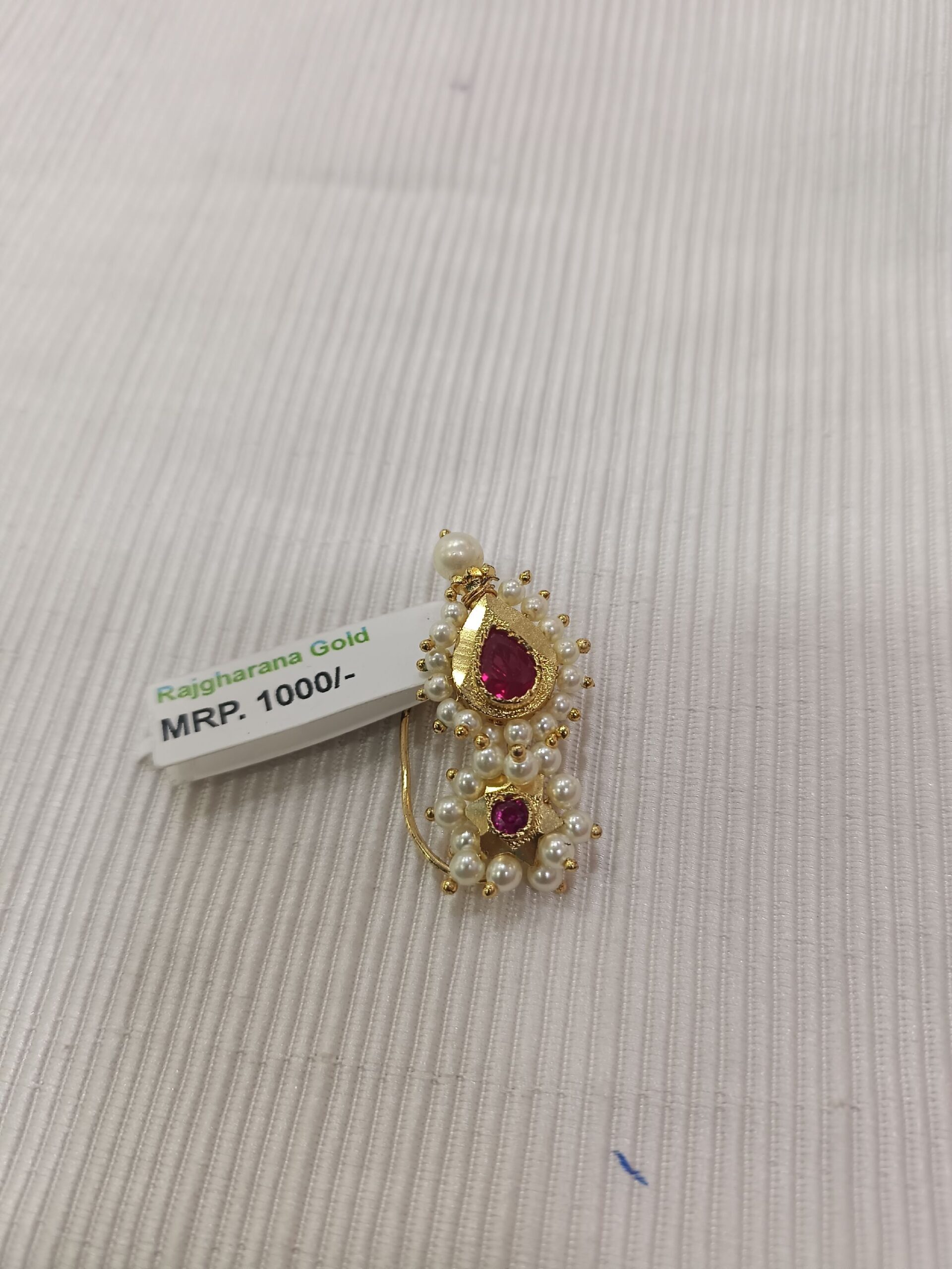 Buy 24 Carat Gold Plated Nath | 1 Gram Ethnic Jewelry