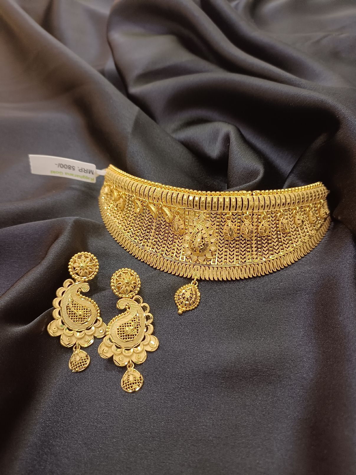 24 ct gold plated 1 gram necklace and chokar