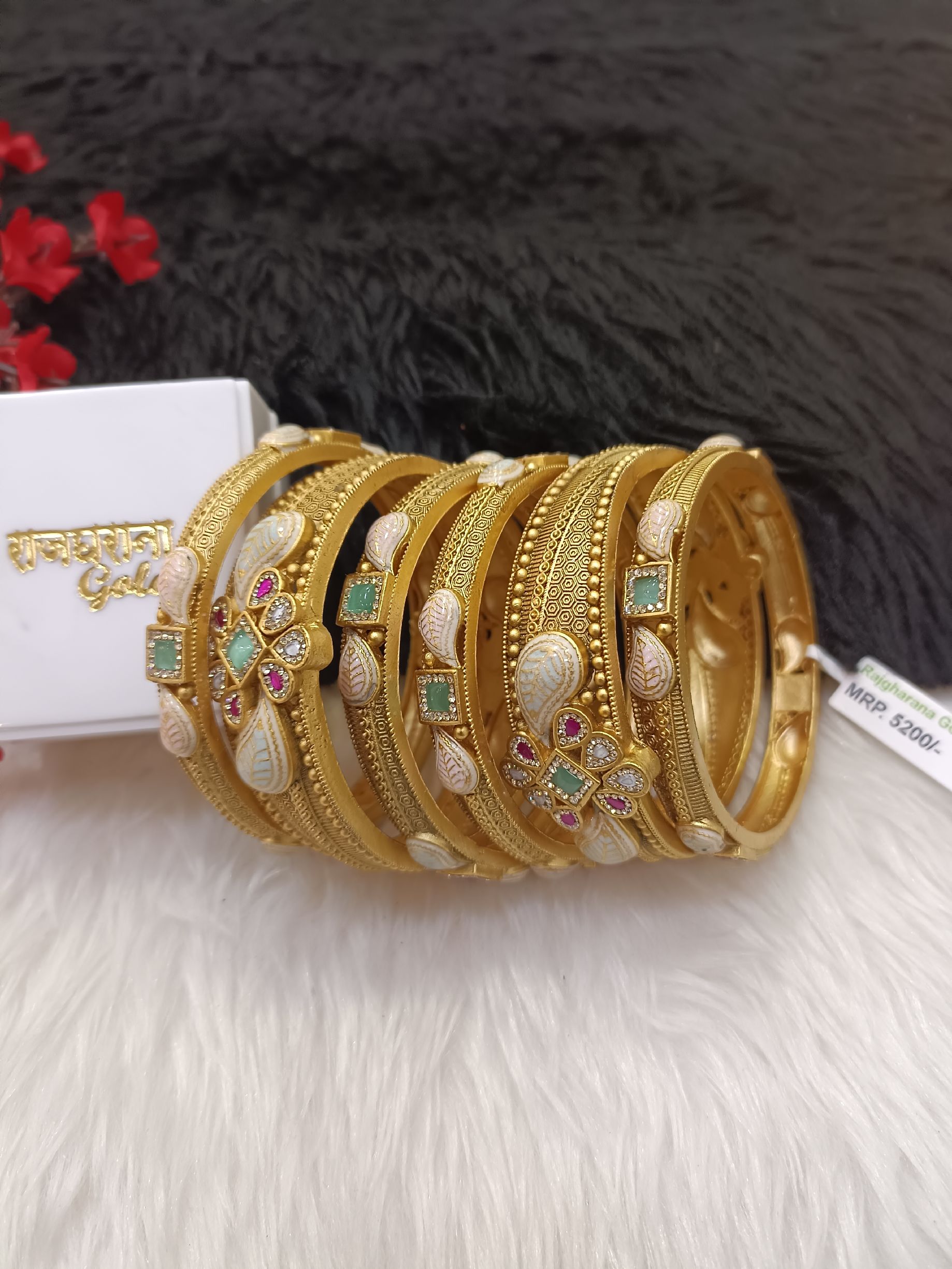 Trendy Gold Plated Bangles for Daily Wear