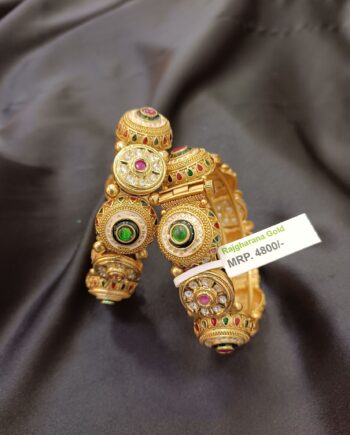 Traditional Gold Look Bangles – Lightweight & Elegant