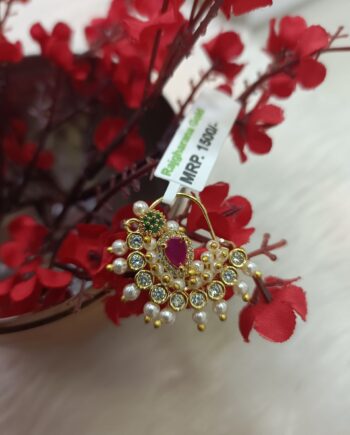 Traditional 1 Gram 24 Carat Gold Nath Design