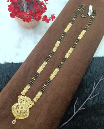 Floral Designer Mangalsutra with Ruby Stone Work