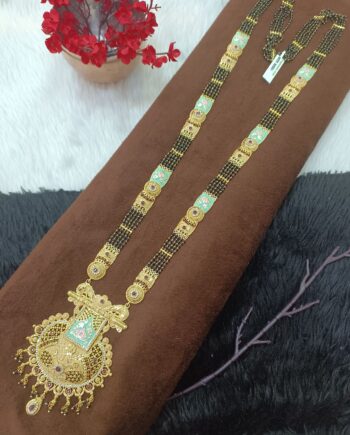 Lakshmi Pendant Traditional Mangalsutra with Meenakari Work