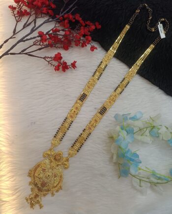 Trendy Mangalsutra with 24 Carat Gold Plated Beads